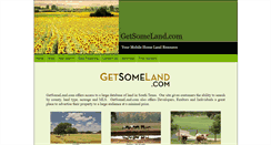 Desktop Screenshot of getsomeland.com