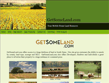 Tablet Screenshot of getsomeland.com